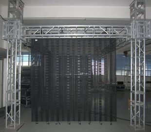 P37.5 Transparent Rental LED Display , Outdoor LED Stage Curtain 1R1G1B OEM