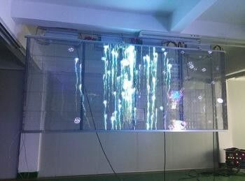 Video Large Outdoor Transparent Glass LED Screen 5MM Pixels Brightness ≥ 7000nits