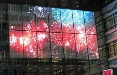 Commercial Outdoor Transparent LED Display , Super Slim LED transparent display