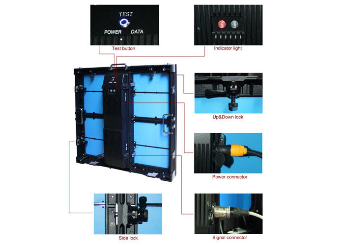 IP65 / IP54 Waterproof Wall LED Video Display Panel For Music Concerts