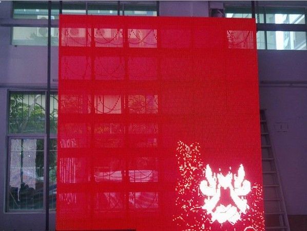 P20 Outdoor Transparent Video Glass Screen 1R1G1B LED Screen For Clubs , Decoration